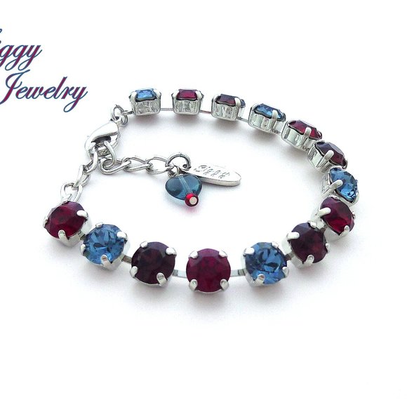 Swarovski Berrylicious Bracelet Red and Blue, 8mm - Picture 4 of 8
